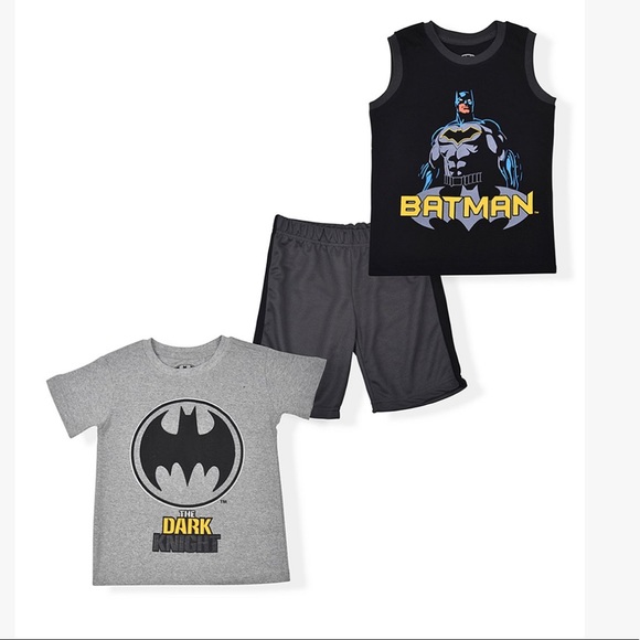 Batman Other - Batman Grey and Black Tee Set ❤️